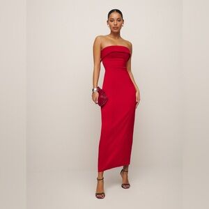 Reformation Johan Satin Dress